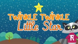 Twinkle Twinkle Little Star • Nursery Rhymes Song with Lyrics • Animated Cartoon for Kids [upl. by Doe800]