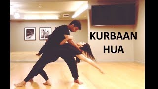 Kurbaan Hua dance Cover  Contemporary Style  Annwesha and Abhishek [upl. by Nylssej]