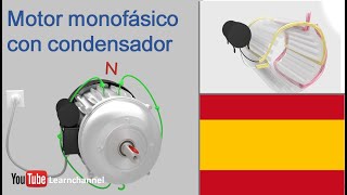 Motor Monofásico con condensador  como funciona [upl. by Samford]