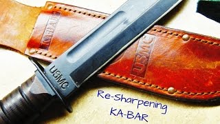 How To  ReSharpening KABAR [upl. by Mikol357]