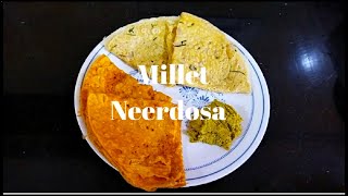 ನವಣೆ ಅಕ್ಕಿ ನೀರ್ದೋಸೆ  Millet Neerdosa no rice no coconut healthy breakfastglutenfree lunchbox [upl. by Audun708]