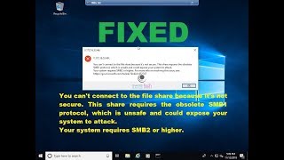 FIXED  You cant connect to the file share because it is not secure [upl. by Eduardo]