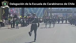 Carabineros de Chile desfilan en acto 198 aniversario de la Policia de Bolivia [upl. by Amzu889]