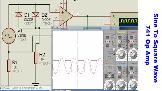 741 op amp sine to square wave converter [upl. by Sheedy]