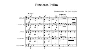 Johann Strauss II amp Josef Strauss PizzicatoPolka with Score [upl. by Odella]