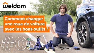 Weldom  Comment changer une roue de voiture avec les bons outils [upl. by Aneeg]