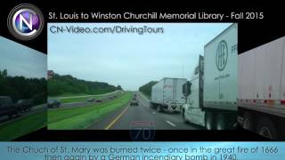 Timelapse Driving Tour Winston Churchill Memorial Library in Fulton MO [upl. by Lamhaj]