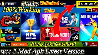 WCC 2 MOD APK UNLOCKED EVERYTHING  WCC 2 MOD  WCC 2 MOD LATEST VERSION AlkafPlaygames [upl. by Wylma]