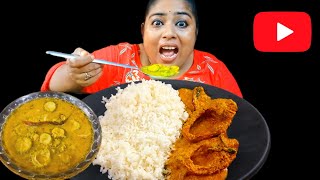 Eating Mustard Fish Karela Dal And Plain Rice [upl. by Nason676]