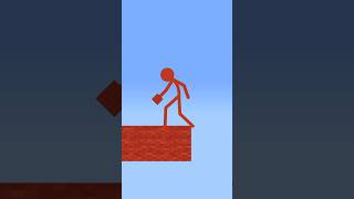 Speed Bridging  Java vs Bedrock  minecraft stickman animation alanbecker [upl. by Tiraj]