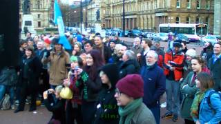 Glasgow sings Fields of Athenry at Thatcher death party 2013 [upl. by Tessi]