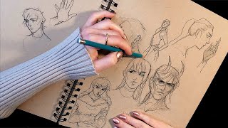 ASMR Quietly Sketching Next to You no talking [upl. by Ecinue]