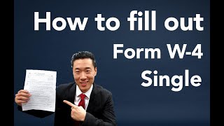 How to fill out W4 SINGLE W4 [upl. by Gervase]