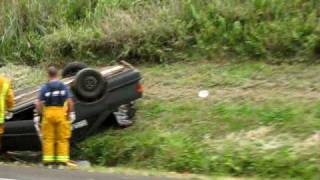 Car Flipped Over Accident in Kauai  Crash [upl. by Lidda]