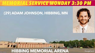 Memorial Service For Adam Johnson In Hibbing [upl. by Dleifrag775]