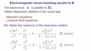 Lecture 10  Electromagnetic waves in a plasma ordinary wave extraordinary wave cutoff resonance [upl. by Ashly663]