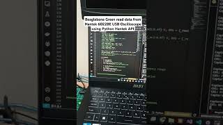 Beaglebone Green read data from Hantek 6022BE USB Oscilloscope using Python Hantek API [upl. by Hnamik942]