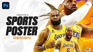 Creating a Sports Design Poster  Photoshop Tutorial  Lets Create EP1 [upl. by Lanae]