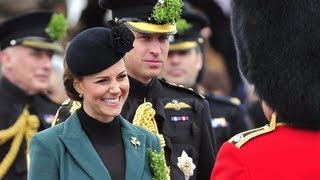 Kate Middleton presents shamrock to army dog [upl. by Aneeles6]