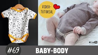 Süßen Baby Body ganz einfach selber nähen DIYNähTutorial [upl. by Aneeles774]