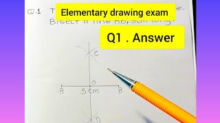 Elementary Drawing Exam Geometry question no1 answer in  English  Ashwin3darts [upl. by Efinnej236]