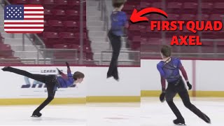 ILIA MALININ LANDS QUAD AXEL [upl. by Ehtyaf]