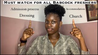 BABCOCK UNIVERSITY Admission process Accommodation Church Dressing Answering all your questions [upl. by Magna]