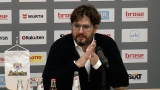 Pressekonferenz Brose Bamberg vs Eisbären Bremerhaven 7974 [upl. by Korrie919]