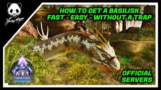 How To Tame A Basilisk  Fast Easy And Without A Trap  ARK Survival Ascended [upl. by Bamby260]