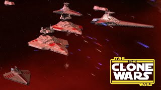 Massive Star Wars Empire at War Space Battles  Cinematic Clone Wars Battles [upl. by Kenlay62]