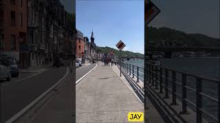 Romantic Along Canal De La Meuse in Dinant Belgium 🏞️🥰moment sungai saxophone europe belanda [upl. by Liahus]