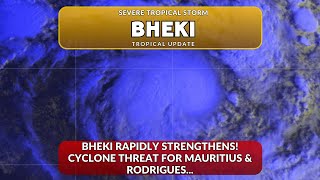 Bheki Rapidly Strengthens Cyclone Threat For Mauritius amp Rodrigues [upl. by Amble219]