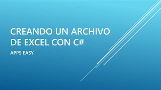 Como exportar DataGridView a Excel con C sharp [upl. by Bright849]