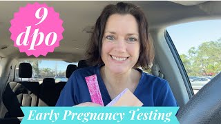 Early Pregnancy Testing at 9 DPO [upl. by Lyrrad]