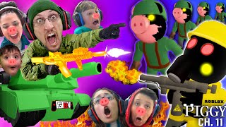 ROBLOX PIGGY ARMY vs FGTeeV Family CHAPTER 11 Outpost Escape 6 Player Madness [upl. by Kermit759]