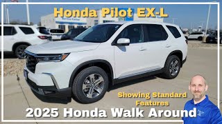 2025 Honda Pilot EXL Walkaround Standard Features Demo [upl. by Parshall]