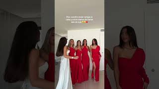 Vestidos para damas de honor en tonos rojos ❤️ dress invitadaperfecta fashiongoals wedding [upl. by Ludovick517]