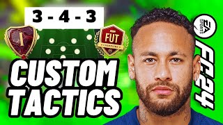 THE BEST 343 CUSTOM TACTICS and PLAYER INSTRUCTIONS FC 24 [upl. by Viridissa264]