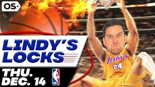 NBA Picks for EVERY Game Thursday 1214  Best NBA Bets amp Predictions  Lindys Leans Likes amp Locks [upl. by Melodie]