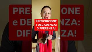 DIRITTOINPILLOLE  PRESCRIZIONE e DECADENZA DIFFERENZA [upl. by Kannan]