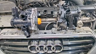 Audi A5 20T TFIS Water pump and Thermostat replacement [upl. by Anitsej]