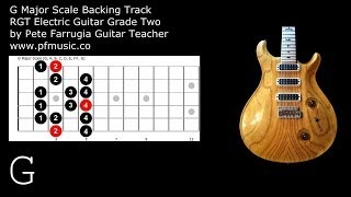 Guitar Backing Track G Major Scale  Grade Two [upl. by Fabiano]