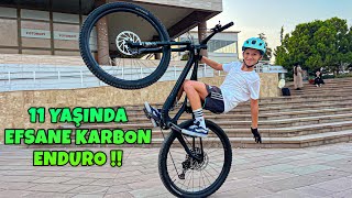 MİRAÇ’a YENİ FULL KARBON ENDURO ALDIK  BOL TRANSFERLİ VLOGG [upl. by Arfihs]