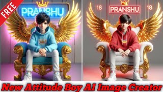 Name Attitude Boy Ai Bing Image Generator  Ai Bing Image Generator insta trendingai photoediting [upl. by Haldane]