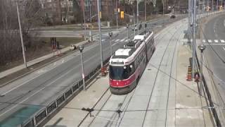 TTC Streetcars on the Queensway ROW [upl. by Hairahcaz]