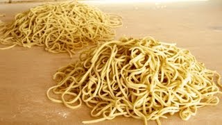 How to make Ramen noodles from scratch alkaline noodles recipe [upl. by Tinya]