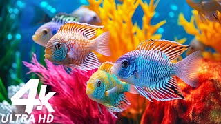 The Best 4K Aquarium For Relaxation 🐠 Relaxing Oceanscapes  Relaxing Sleep Meditation Music [upl. by Mandy]