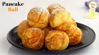 Eggless pancake ball  Danish PANCAKE Aebleskiver Recipe by Tiffin Box  Kids Lunch box idea [upl. by Hameean497]