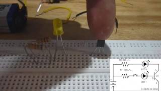 Protoboard Probador de transistor NPN [upl. by Sinnaiy]