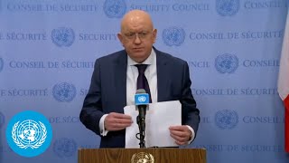 Russia on Draft Resolution to Ban Nuclear Weapons in Outer Space  Security Council  United Nations [upl. by Mitinger]